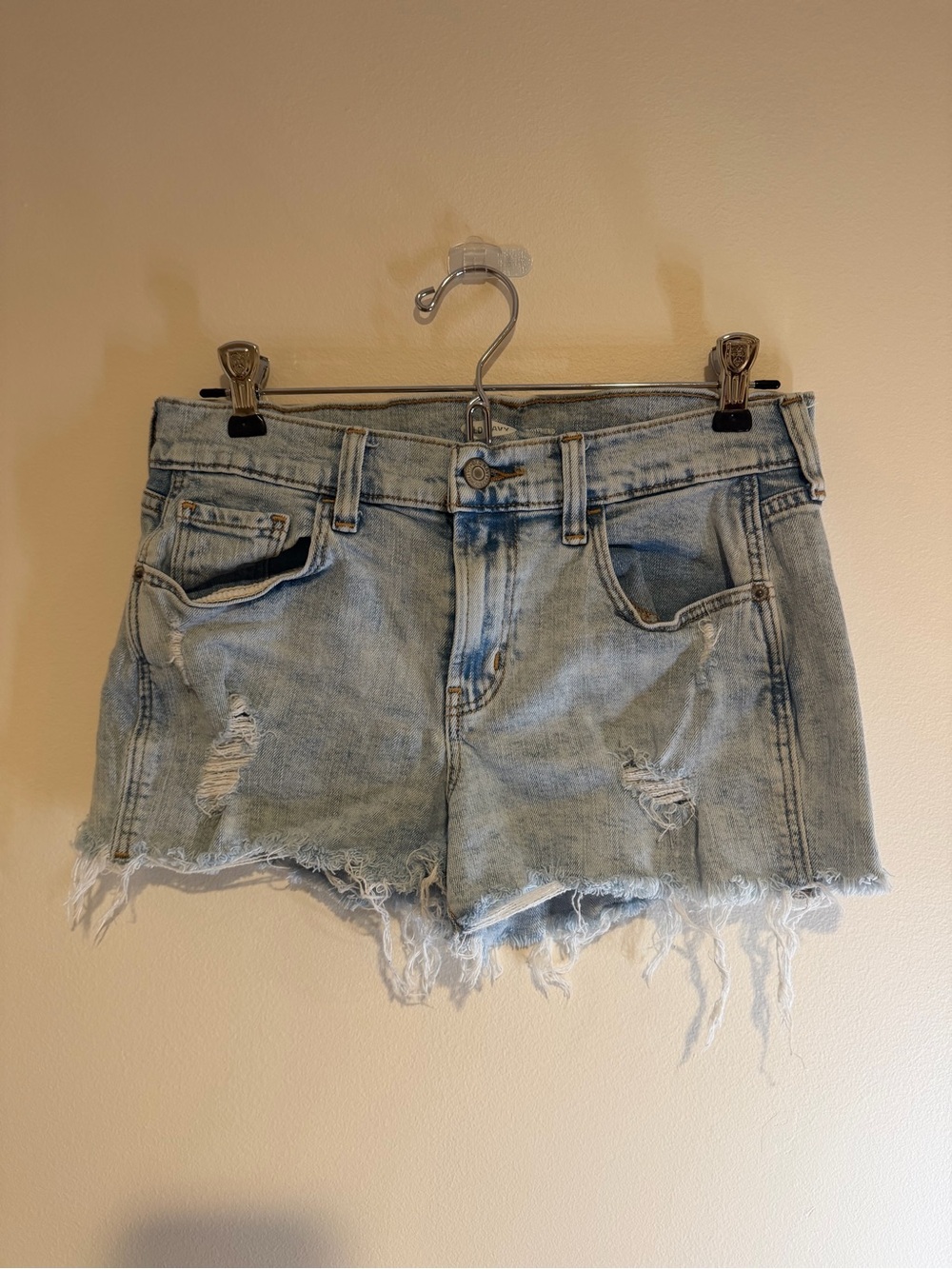 Old Navy Light Blue Distressed Denim Shorts